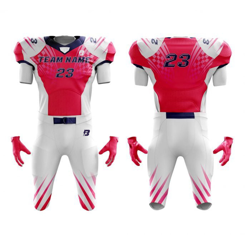 Custom American Football (Pink & White)