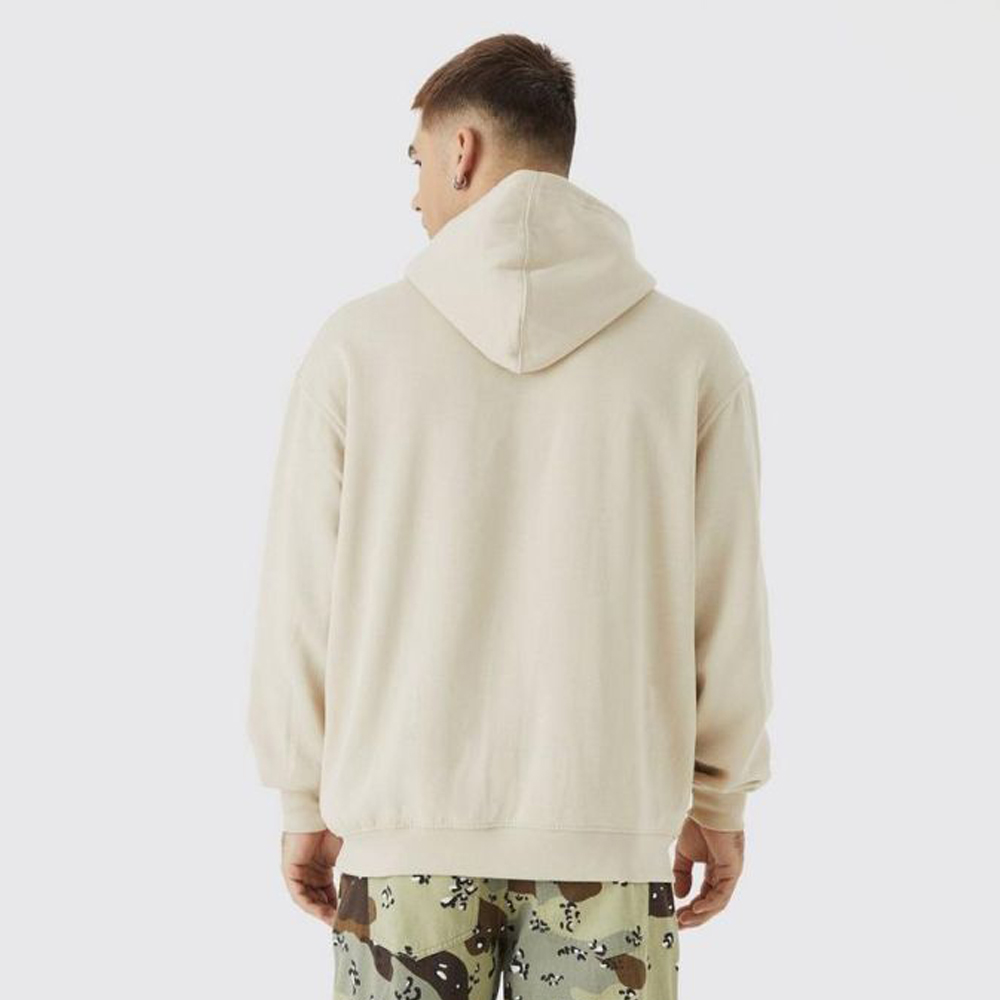 Oversized Puff Print Worldwide Hoodie – Sand