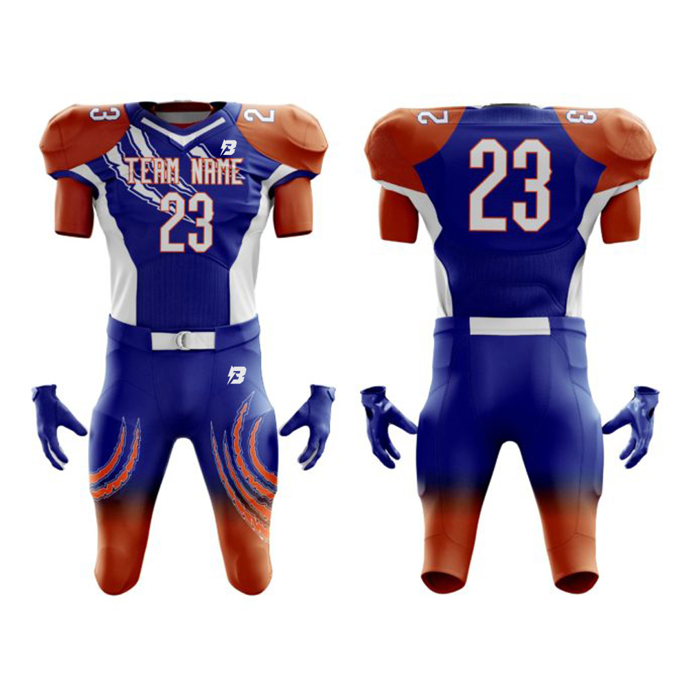 Custom American Football (Blue & Orange)