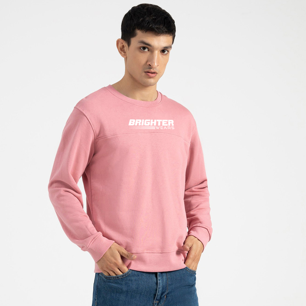 Slim Color Sweatshirt- Pink