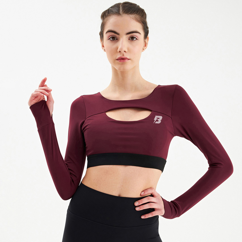 Customized Women’s Crop Top (Burgundy)