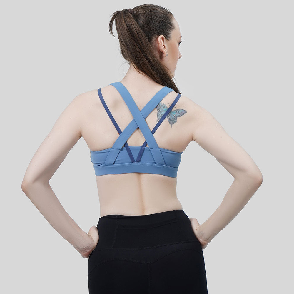 Customized Sports Bra (Blue)