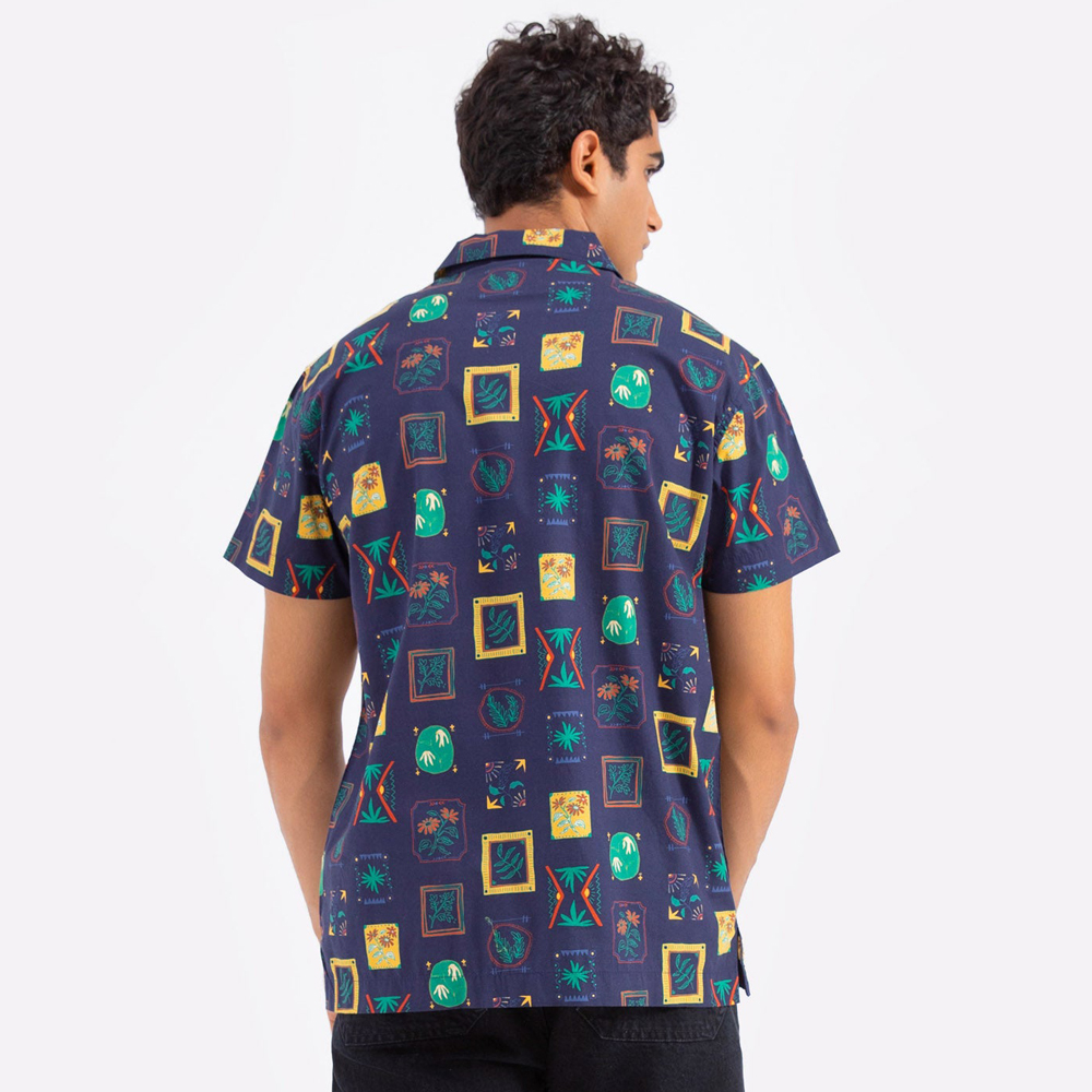 Custom Print Tropic Shirts Mens Button Up Resort Shirt