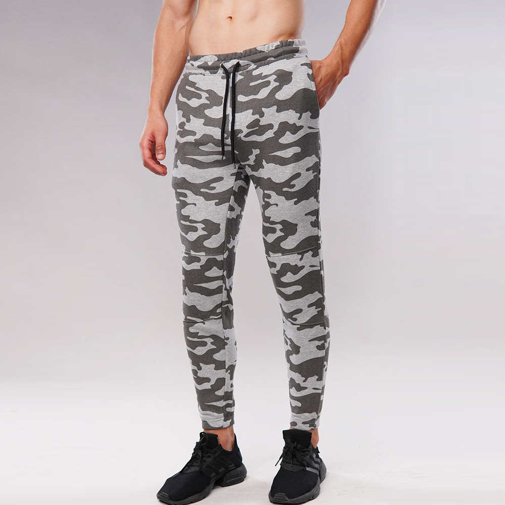 Grey Camo Cut And Sew Jogger Pant