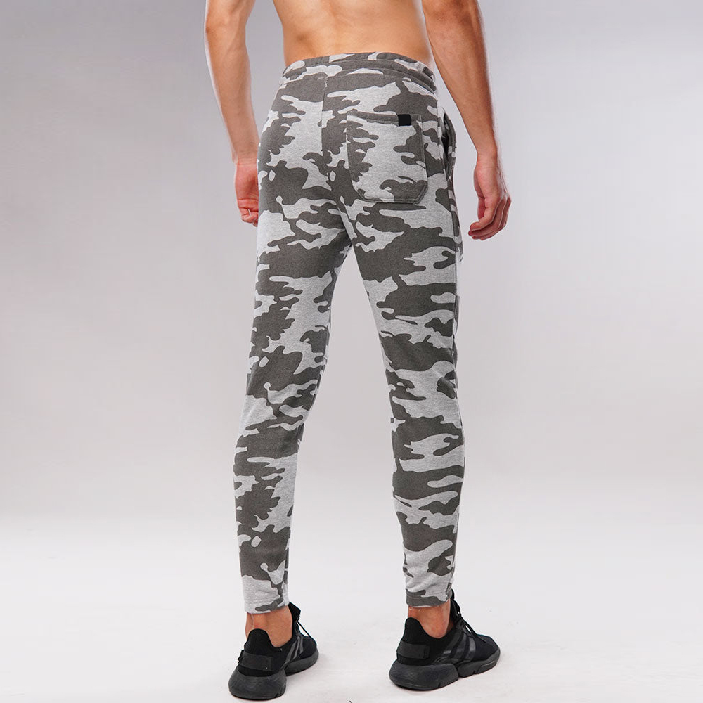 Grey Camo Cut And Sew Jogger Pant