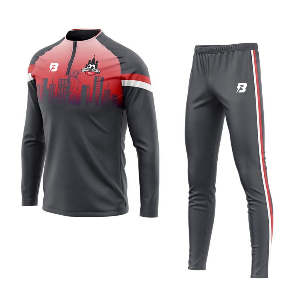 Full Custom Track/Warmup Suit (Black & Red)